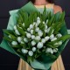 Букет из белых тюльпанов 51 шт