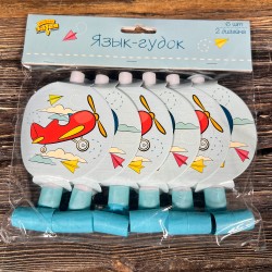 Язычки-гудки с самолетом 6 шт