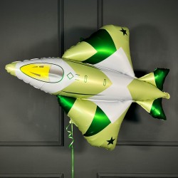 Фольгированная фигура зеленый самолет