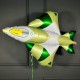 Фольгированная фигура зеленый самолет