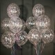 Прозрачные шарики с нежными конфетти под потолок