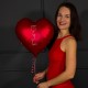Фольгированное сердце с цветком love