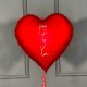 Фольгированное сердце с цветком love