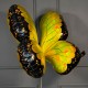 Фольгированная фигура желто черная блестящая бабочка
