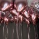 Хромированные розовые и прозрачные шары с конфетти под потолок