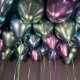 Сиреневые зеленые и фиолетовые хром под потолок