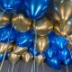Золотые и синие шарики под потолок