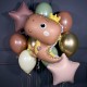 Композиция из шаров с коричневым динозавриком