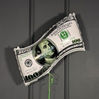 Фольгированная фигура доллары