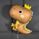 Фольгированная фигура коричневый динозаврик