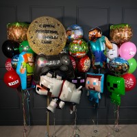 Сет с стиле Майнкрафт с большим кругом, джойскиком и фигурами