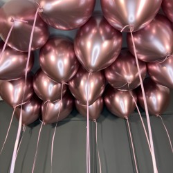 Розовые хромированные шарики под потолок