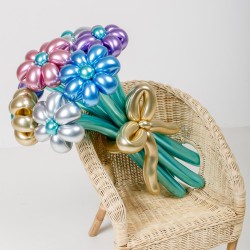 Букет ромашек из хромированных шаров ассорти