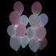 Белые и розовые ваздушные шарики со светодиодами