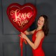 Фольгированное большое сердце I Love You 80 см