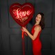 Фольгированное большое сердце I Love You 80 см