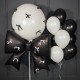 Сет из белых и черных шаров с бантом и большим шаром 