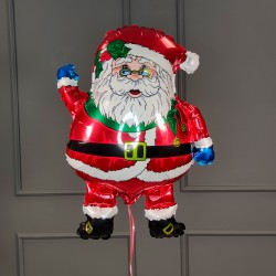 Фольгированная фигура Санта в очках