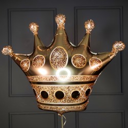 Воздушный шар фольгированная фигура золотая Корона